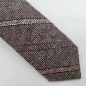 Vintage Jacques Estier Wool Tie Brown OS